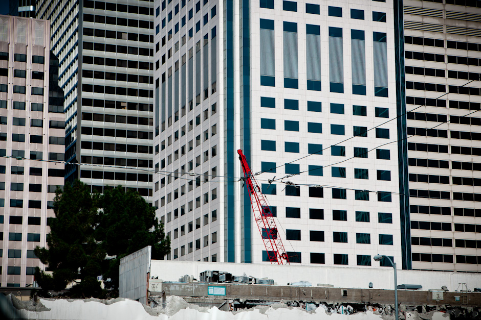 Red Crane – San Francisco construction crane