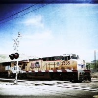 Bleached Union Pacific Engine | Blurbomat.com