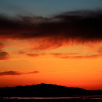 Antelope Island with Charcoal Clouds | Blurbomat.com