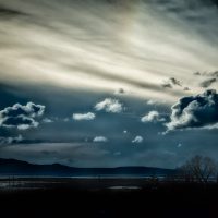 Almost Spring - Cloudy sky looking out toward the Great Salt Lake. | Blurbomat.com