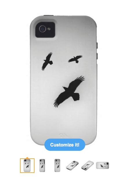 Three Ravens iPhone 4 Cover from Zazzle com