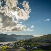 Looking down on the village of Eiði, Faroe Islands. | Blurbomat.com