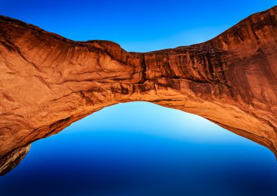 Looking up under one of the Double Arches, Arches National Park | Blurbomat.com