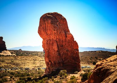 Giant rock formation near Double Arch, Arches National Park | blurbomat.com