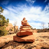 Cairn On the Delicate Arch Trail, Arches National Park | blurbomat.com