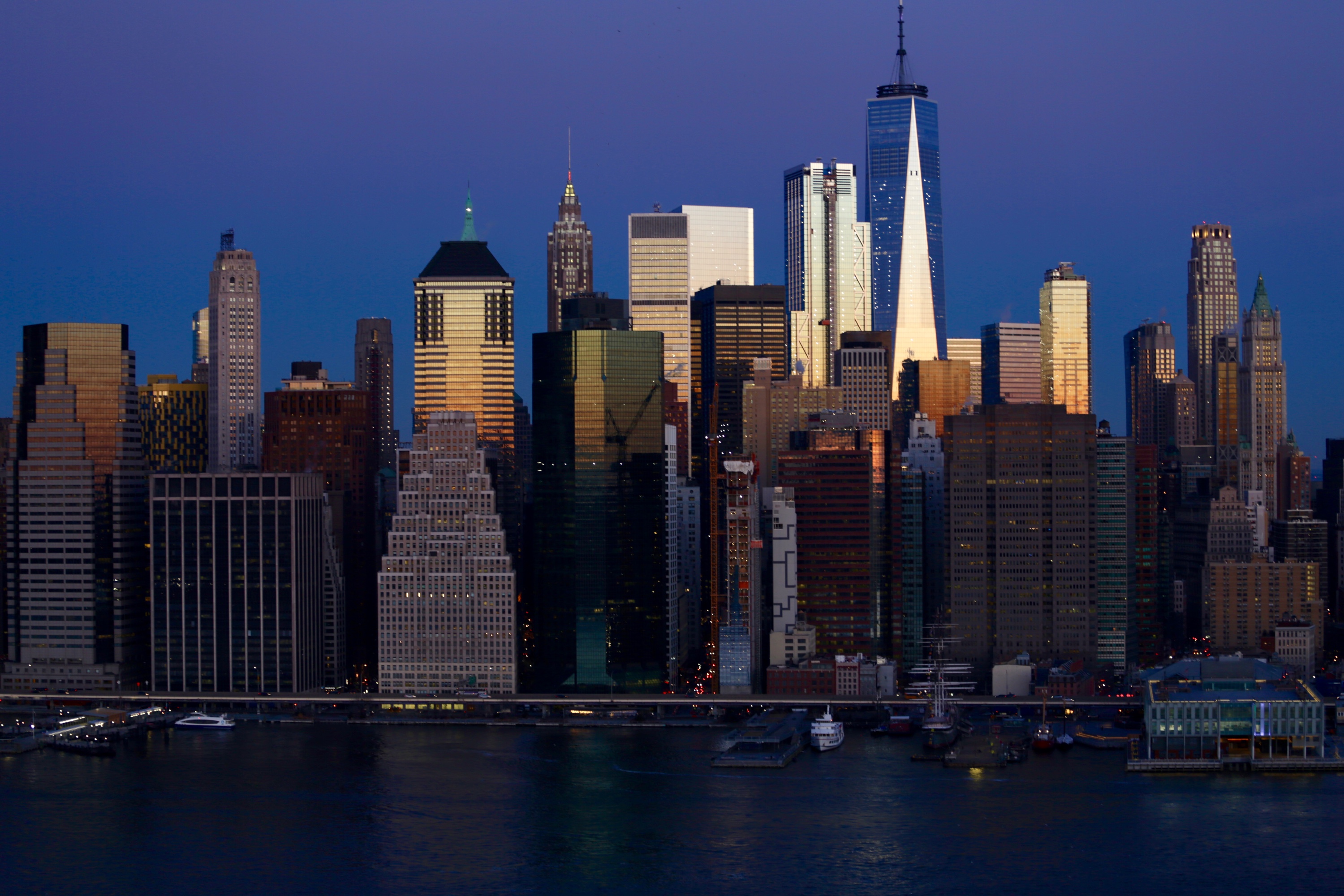 Lower Manhattan Skyline at Sunrise